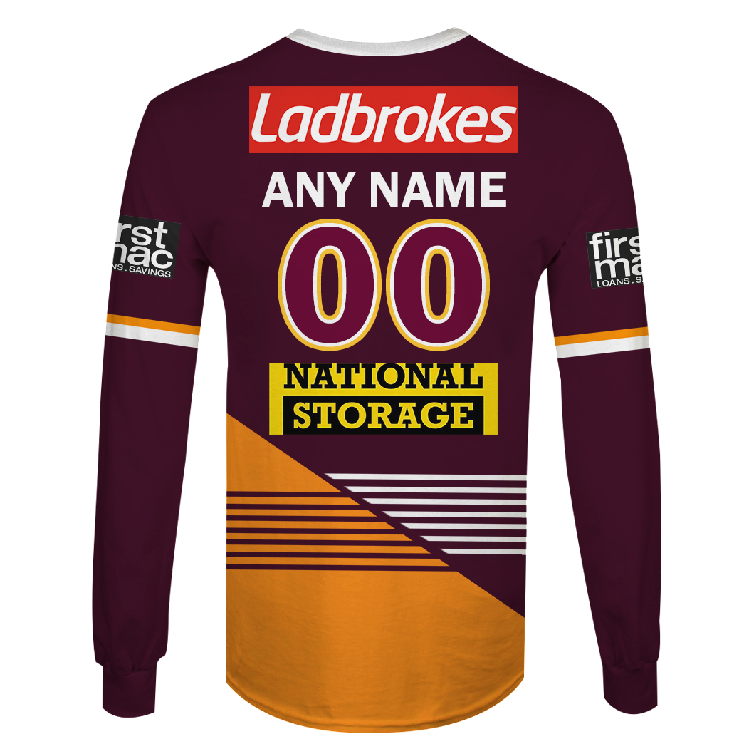 NRL Brisbane Broncos Custom Name Number 2023 Away Jersey