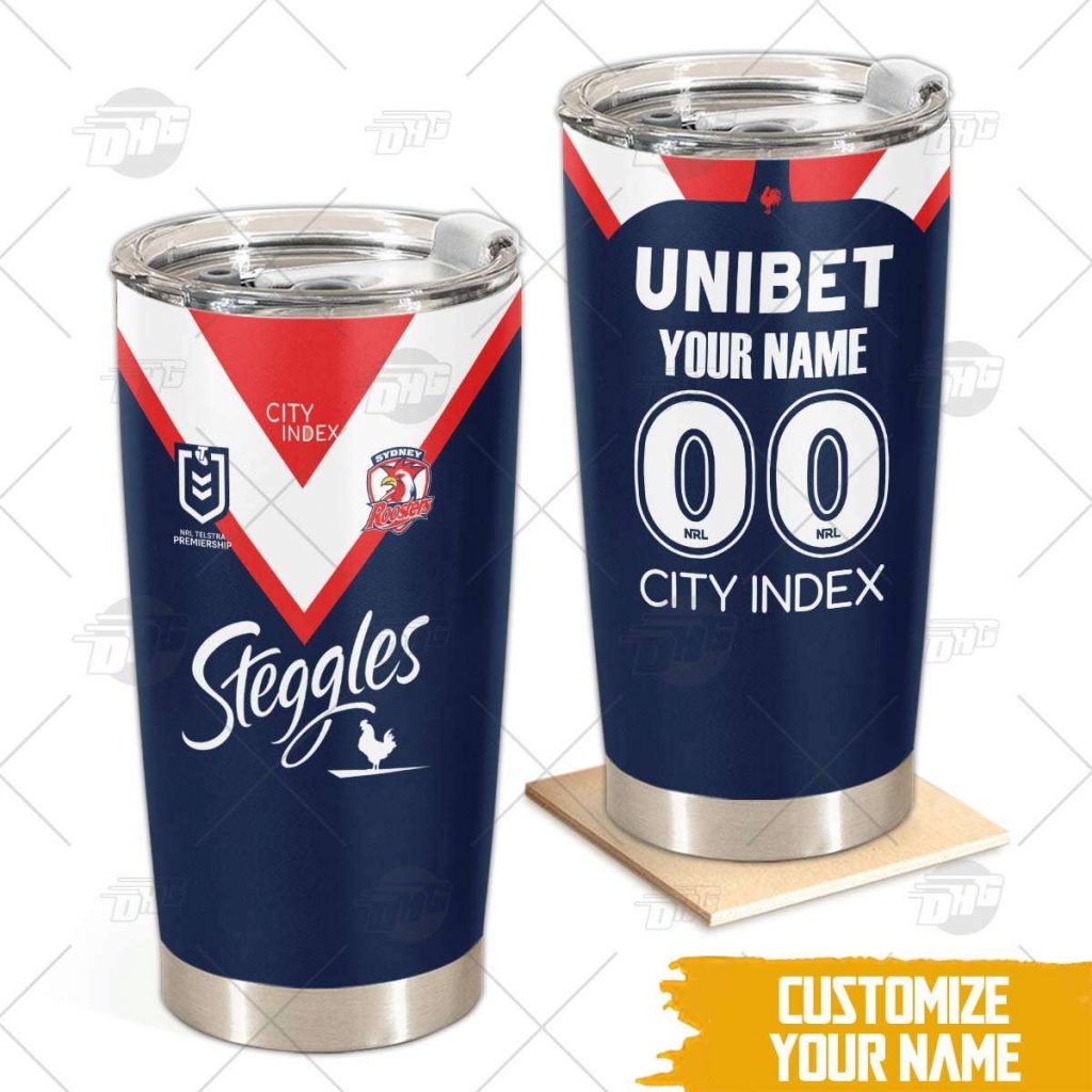 Personalise NRL Sydney Roosters 2022 Home Jersey Stainless Steel ...