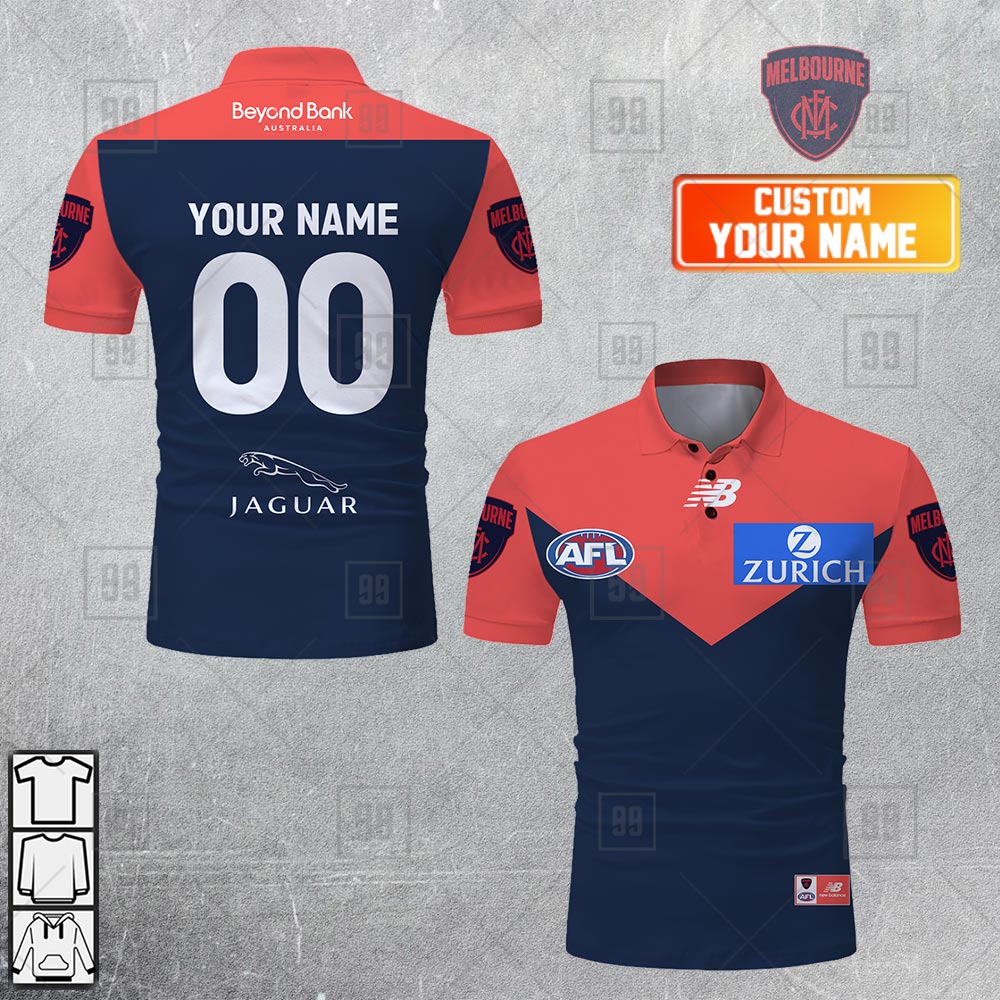 Personalized 2023 AFL Melbourne Demons Jerseys Polo Shirt - YourGearsNow