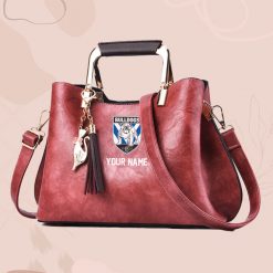 NRL - True fans of Canterbury-Bankstown Bulldogs's Hand Bag:nrl,hand bag, leather hanbag, nrl jersey