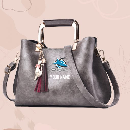 NRL - True fans of Cronulla-Sutherland Sharks's Hand Bag:nrl,hand bag, leather hanbag, nrl jersey