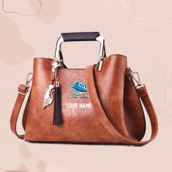 NRL - True fans of Cronulla-Sutherland Sharks's Hand Bag:nrl,hand bag, leather hanbag, nrl jersey