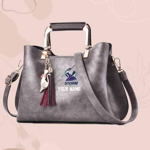 NRL - True fans of Melbourne Storm's Hand Bag:nrl,hand bag, leather hanbag, nrl jersey