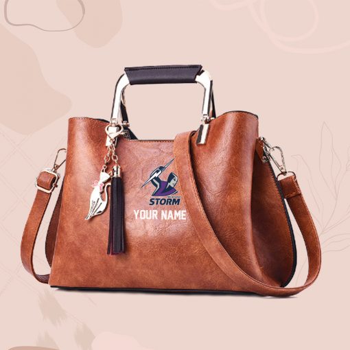 NRL - True fans of Melbourne Storm's Hand Bag:nrl,hand bag, leather hanbag, nrl jersey