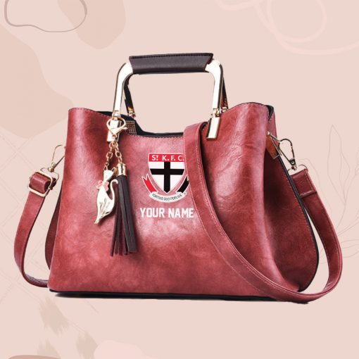 AFL - True fans of St Kilda Football Club's Hand Bag:afl,hand bag, leather hanbag, afl jersey