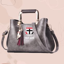 AFL - True fans of St Kilda Football Club's Hand Bag:afl,hand bag, leather hanbag, afl jersey