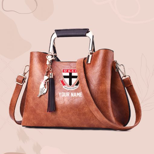 AFL - True fans of St Kilda Football Club's Hand Bag:afl,hand bag, leather hanbag, afl jersey