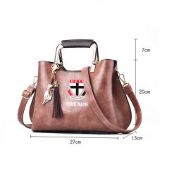 AFL - True fans of St Kilda Football Club's Hand Bag:afl,hand bag, leather hanbag, afl jersey