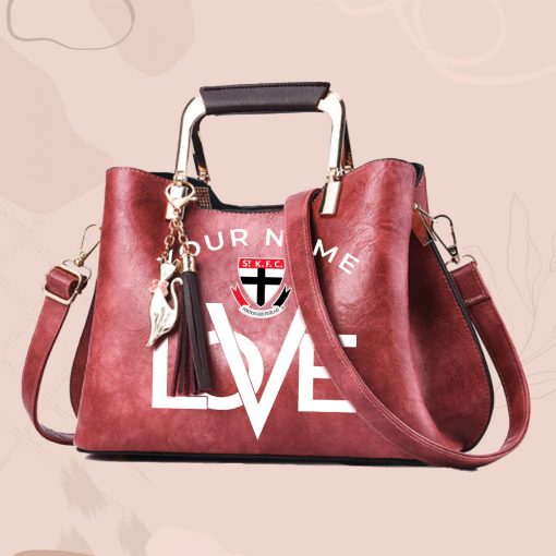 AFL - True fans of St Kilda Football Club's Hand Bag:afl,hand bag, leather hanbag, afl jersey