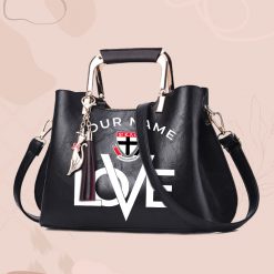 AFL - True fans of St Kilda Football Club's Hand Bag:afl,hand bag, leather hanbag, afl jersey