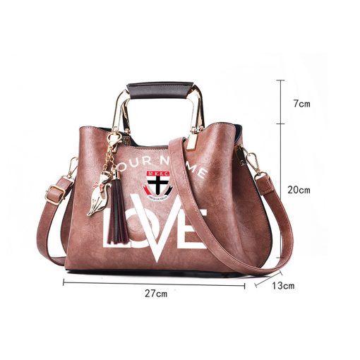 AFL - True fans of St Kilda Football Club's Hand Bag:afl,hand bag, leather hanbag, afl jersey