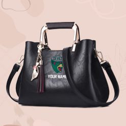 AFL - True fans of Tasmania Devils's Hand Bag:afl,hand bag, leather hanbag, afl jersey