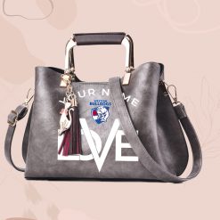 AFL - True fans of Western Bulldogs Football Club's Hand Bag:afl,hand bag, leather hanbag, afl jersey