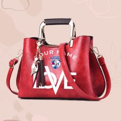 AFL - True fans of Western Bulldogs Football Club's Hand Bag:afl,hand bag, leather hanbag, afl jersey