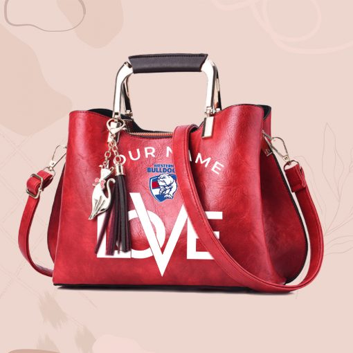 AFL - True fans of Western Bulldogs Football Club's Hand Bag:afl,hand bag, leather hanbag, afl jersey