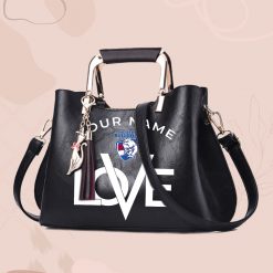 AFL - True fans of Western Bulldogs Football Club's Hand Bag:afl,hand bag, leather hanbag, afl jersey