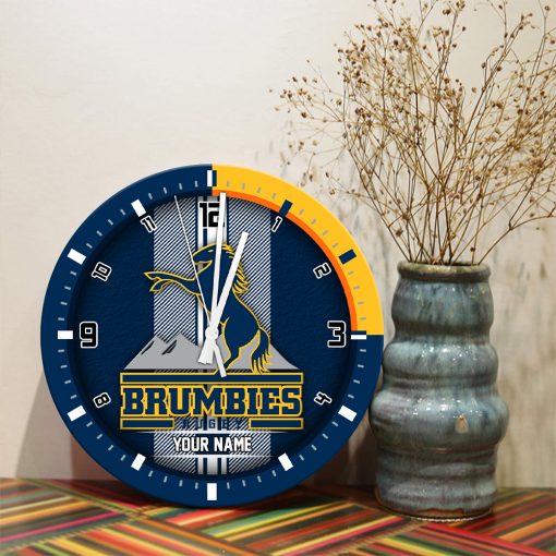 Super Rugby - True fans of Brumbies's Wooden Clock:Super Rugby