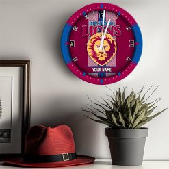 AFL - True fans of Brisbane Lions Football Club's Wooden Clock:afl