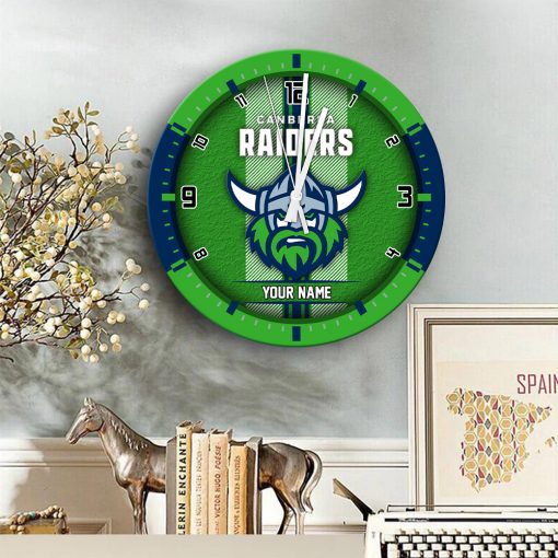 AFL - True fans of Canberra Raiders's Wooden Clock:afl