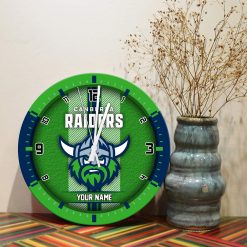 AFL - True fans of Canberra Raiders's Wooden Clock:afl