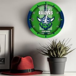 AFL - True fans of Canberra Raiders's Wooden Clock:afl