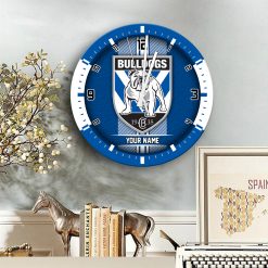 AFL - True fans of Canterbury-Bankstown Bulldogs's Wooden Clock:afl