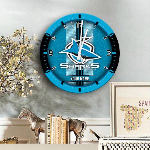 AFL - True fans of Cronulla-Sutherland Sharks's Wooden Clock:afl