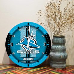 AFL - True fans of Cronulla-Sutherland Sharks's Wooden Clock:afl