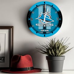 AFL - True fans of Cronulla-Sutherland Sharks's Wooden Clock:afl