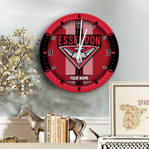 AFL - True fans of Essendon Football Club's Wooden Clock:afl