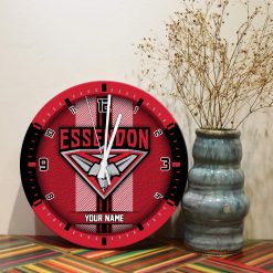 AFL - True fans of Essendon Football Club's Wooden Clock:afl