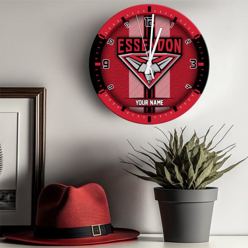 AFL - True fans of Essendon Football Club's Wooden Clock:afl