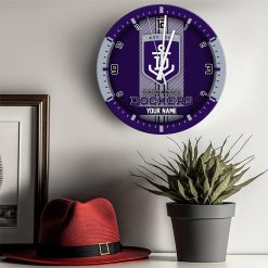 AFL - True fans of Fremantle Football Club's Wooden Clock:afl