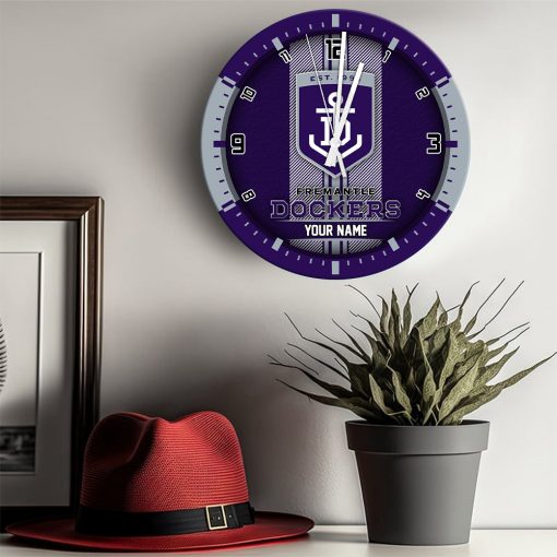 AFL - True fans of Fremantle Football Club's Wooden Clock:afl