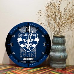 AFL - True fans of Geelong Football Club's Wooden Clock:afl