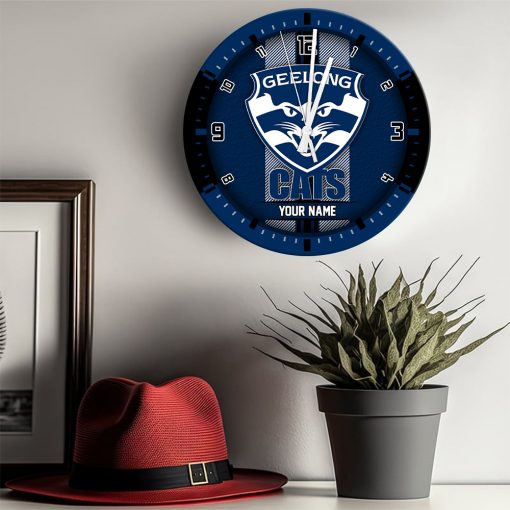 AFL - True fans of Geelong Football Club's Wooden Clock:afl