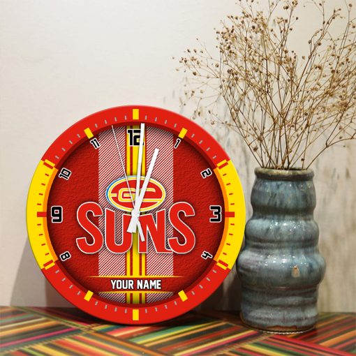 AFL - True fans of Gold Coast Football Club's Wooden Clock:afl