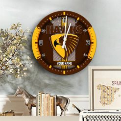 AFL - True fans of Hawthorn Football Club's Wooden Clock:afl