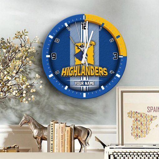 Super Rugby - True fans of Highlanders's Wooden Clock:Super Rugby