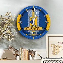 Super Rugby - True fans of Highlanders's Wooden Clock:Super Rugby