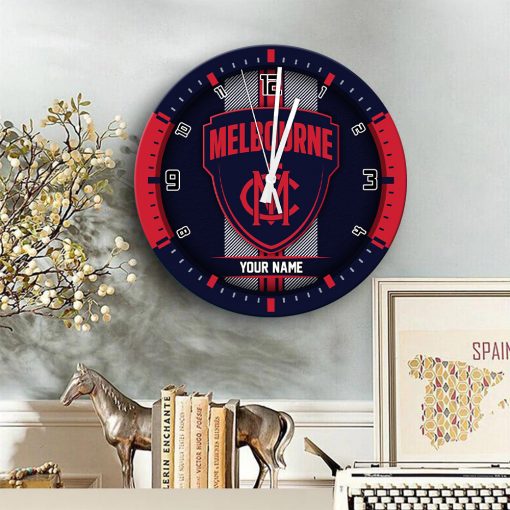 AFL - True fans of Melbourne Football Club's Wooden Clock:afl