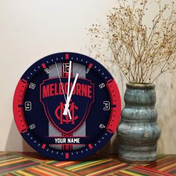 AFL - True fans of Melbourne Football Club's Wooden Clock:afl