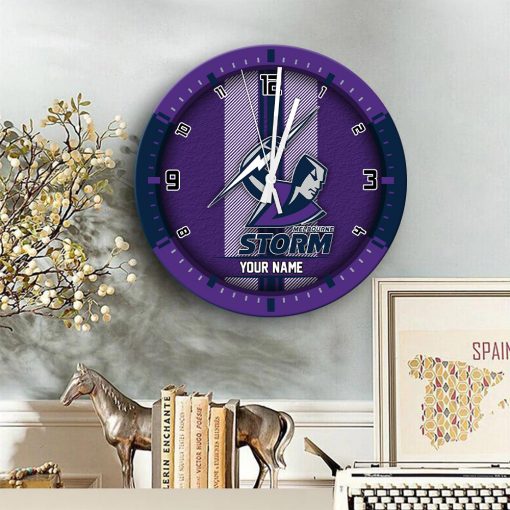 AFL - True fans of Melbourne Storm's Wooden Clock:afl