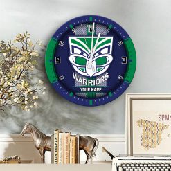 AFL - True fans of New Zealand Warriors's Wooden Clock:afl