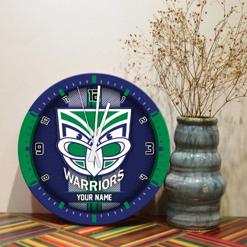 AFL - True fans of New Zealand Warriors's Wooden Clock:afl