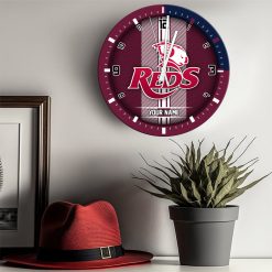 Super Rugby - True fans of Reds's Wooden Clock:Super Rugby