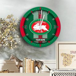 AFL - True fans of South Sydney Rabbitohs's Wooden Clock:afl