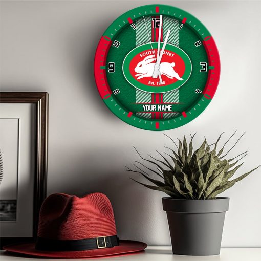 AFL - True fans of South Sydney Rabbitohs's Wooden Clock:afl