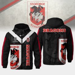 NRL - True fans of St. George Illawarra Dragons's Windbreaker Jacket:nrl