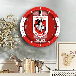 AFL - True fans of St. George Illawarra Dragons's Wooden Clock:afl